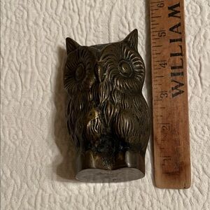 Vintage Brass Owl Figurine